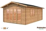 Palmako Gartenhaus Irene 19,0 m2 - 44 mm Hellbraun tauchimpr&auml;gniert