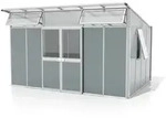 Vitavia Ger&auml;tehaus auf Gew&auml;chshausbasis Kosmos 7800/11500 B 3,93 x T 2,95 m (Modell