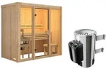 Karibu Sauna Avari 2 Superior mit Fronteinstieg 68 mm - 230 Volt Plug & Play Ohne