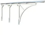 Skan Holz Wandanbau-Carport Eifel mit Einfahrtsbogen 300 x 541 cm-wei&szlig; Holzcarport
