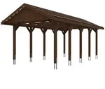 Skan Holz Wallgau - Satteldach Einzelcarport Breite 380 cm Gr. 2 - 380 x 750 cm