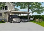 Weka Doppelcarport 616 A mit Rundbogen