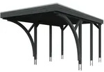 Skan Holz Carport Friesland 314x555 cm inkl. 2 Einfahrtsb&ouml;gen Sparset 6 schiefergrau