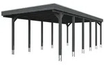 Skan Holz Friesland - Flachdach Einzelcarport Profil - Breite 397 cm Nadelholz Gr. 3