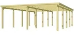 Weka Doppelcarport 618 Ohne Dacheindeckung Doppelcarport 618 Gr. 2 (603 x 612 cm)