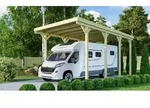 Karibu Caravan Carport - kesseldruckimpr&auml;gniert ohne Rundb&ouml;gen 0,8 mm PVC