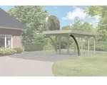 Karibu Rundbogen / Einfahrtsbogen f&uuml;r Carport 9 x 9 cm
