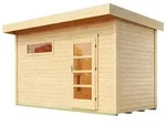 Weka Saunahaus Farsund mit Vorraum - 38 mm Blockbohlen Ohne Ofen
