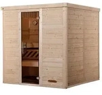 Weka Premium Massivholz-Elementsauna Kemi 3 mit Glast&uuml;r - 45 mm Ohne Ofen