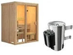 Karibu Sauna Avari 1 Superior mit Fronteinstieg 68 mm - 230 Volt Plug & Play Ohne