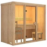 Karibu Sauna Avari 2 Superior mit Fronteinstieg 68 mm - 230 Volt Plug & Play Ohne