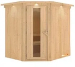 Karibu Sauna Lilja - 68 mm Systemsauna - 230 Volt Plug & Play-Ohne Ofen-Inkl.