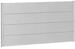 Biohort Wandpaneele f&uuml;r Sichtschutz B 180 x H 90 cm Ohne Acrylglas silber-metallic