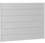 Biohort Wandpaneele f&uuml;r Sichtschutz B 180 x H 135 cm Ohne Acrylglas silber-metallic