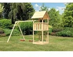 Akubi Kinderspielturm Lotti inkl. Doppelschaukel naturbelassen