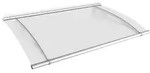 Gutta Pultvordach PT/L Edelstahl 4 mm, satiniert wei&szlig; L(W)150