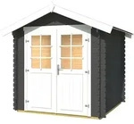 Weka Gartenhaus 209 - 28 mm graphitgrau Gartenhaus 209 - 200 x 200 cm (Gr. 1) - 50 %