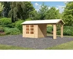 Karibu Gartenhaus Theres 3 Inkl. 2,6m 1 Dachausbauelement - 28mm-244 x 244 cm-
