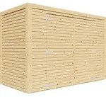 Bertilo Holz Fahrradgarage/Ger&auml;teschrank - 18 mm naturbelassen