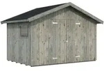 Palmako Ger&auml;tehaus Nils 8,2 m2 - 16 mm Grau tauchimpr&auml;gniert