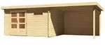 Karibu Gartenhaus Bastrup 8 inkl. 300 cm Schleppdach und R&uuml;ckwand - 28 mm -387...