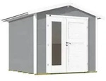 Weka Gartenhaus 224 A inkl. moderner Design-Doppelt&uuml;r - 21 mm grau Gartenhaus 224 A
