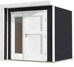 Weka Design Gartenhaus 262 B mit Design-Doppelt&uuml;r - 21 mm anthrazit - 50 % Rabatt