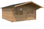 Palmako Gartenhaus Britta 17,5 m2 - 40 mm Hellbraun tauchimpr&auml;gniert