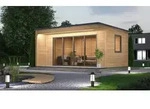 Weka Gartenhaus Designhaus Cubilis 4.0 mit Lamellenelementen - 45 mm natur 518...