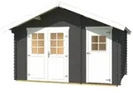 Weka Gartenhaus 253 graphitgrau/wei&szlig; - 28 mm Gartenhaus 253 Gr. 2 (370 x 250...