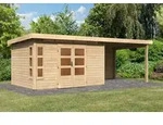 Karibu Gartenhaus Kastorf 7 mit Fensterecke - inkl. 3,20m Schleppdach und...