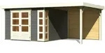 Karibu Gartenhaus Kerko 6 inkl. 240cm Schleppdach und R&uuml;ckwand - 19mm-302 x...