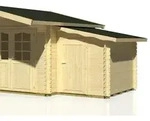 Palmako Anbauschuppen 3,1 m2 - 28 mm naturbelassen