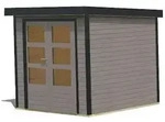 Karibu Metall-Holzgartenhaus Hybridhaus Jupiter D - 19 mm-213 x 217 cm-