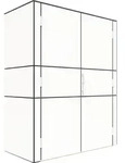 Bertilo HPL Ger&auml;teschrank Terrace High - 6 mm wei&szlig;