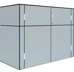 Bertilo HPL Ger&auml;teschrank Terrace - 6 mm grau