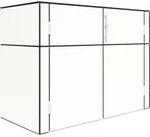 Bertilo HPL Ger&auml;teschrank Terrace - 6 mm wei&szlig;