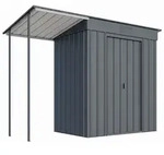 Globel Metallger&auml;tehaus Skillion S64 - S84 anthrazit Set inkl. Schleppdach 171...