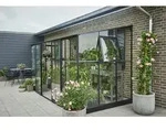 Halls Gew&auml;chshaus Qube Lean-to -3,74 x 1,88 m - 7,1 m2 (Gr. 4), 3 mm...