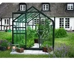 Halls Gew&auml;chshaus Popular - 6.2 m2 Gr&uuml;n mit 3 mm Sicherheitsglas