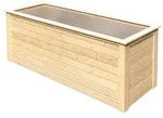 Karibu Hochbeet 2 - 1510 l Fassungsverm&ouml;gen 28 mm Wandst&auml;rke-naturbelassen