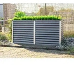Vitavia Hochbeet Meta 96 x 188 cm rechteckig - 950/1300 l 86 cm Granitgrau mit