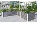 Vitavia Hochbeet Meta IN&OUT 401 M 185 x 185 cm 40 cm Granitgrau mit alufarbenen