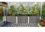 Vitavia Hochbeet Meta IN&OUT 401 S 65 x 185 cm 40 cm Granitgrau mit alufarbenen