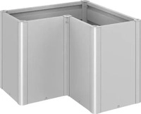 Biohort Pflanzbeet Belvedere B 102 x T 102 cm (Gr. L100) 77 cm (MAXI) silber-metallic