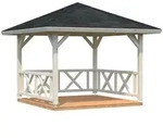 Palmako Pavillon Betty 9,0 m2 Transparent tauchimpr&auml;gniert