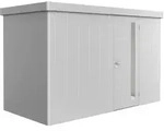 Biohort Ger&auml;tehaus Neo 348 x 180 cm (1D) Einzelt&uuml;r silber-metallic