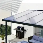 Gutta Terrassendachsystem Premium wei&szlig;/anthrazit 410,2 x 406 cm Polycarbonat klar