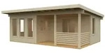 Skan Holz Gartenhaus Arnheim - 45 mm naturbelassen 670 x 444 cm
