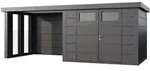 Telluria Metallger&auml;tehaus Classico 3024 mit Lounge Anbau inkl. 2 Fenstern